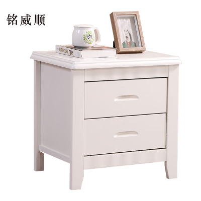 铭威顺床头柜简约现代卧室床边储物柜标准款白色50*41*50cm