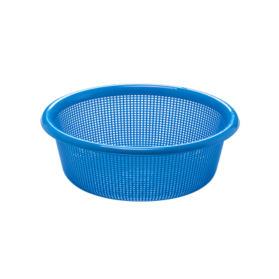 茶花 乐惠4号圆筛洗菜篮沥水篮φ41.5*14.4cm(蓝红白三色可选)/个