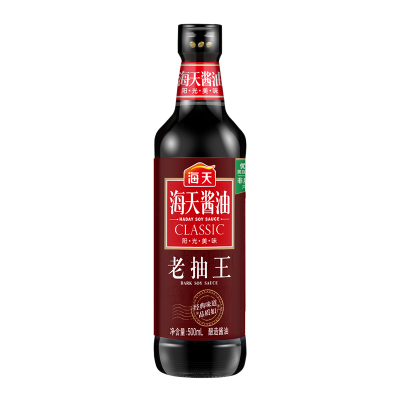 海天 酱油 老抽王 红烧酱油 红烧炒菜上色提鲜 500ml 中华老字号