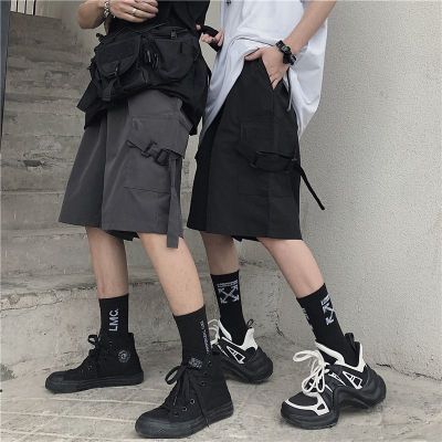 夏季男女五分裤子ins复古口袋工装裤阔腿宽松运动休闲短裤休闲裤男卡诺蔻