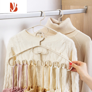三维工匠波浪吊带专用衣架宿舍网红防滑收纳架家用围巾领带背心 波浪衣架灰白