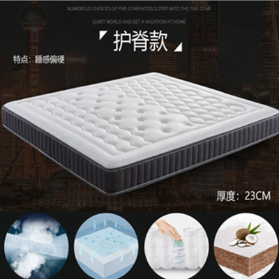 艾洛苏苏宁好货推荐-五星酒店豪华垫层床垫乳胶床垫软硬两用椰棕榻榻米简约现代主次卧室家具舒适护脊贴合背部线条弹簧床垫护脊款（2cm环保椰棕+独立袋装弹簧）120✕190cm