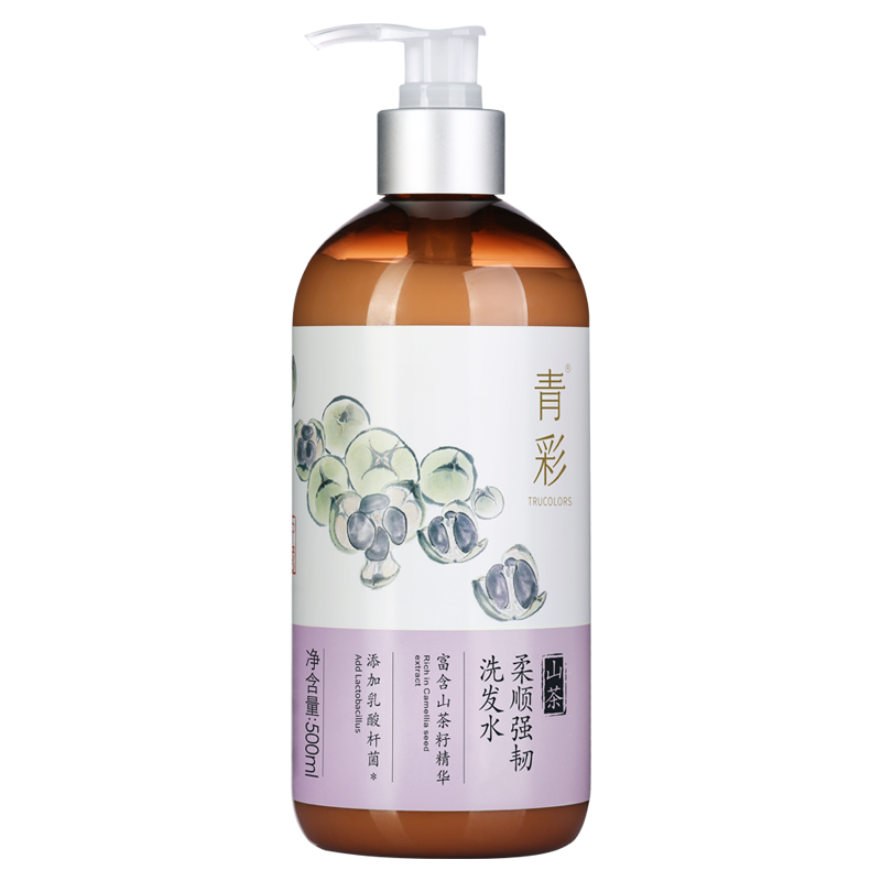 [专为干枯易断发研制]青彩山茶柔顺强韧洗发水顺滑光泽减少断发