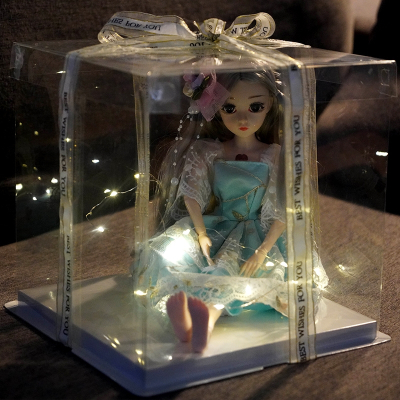 芭比娃娃礼盒装女孩公主仿真精致玩具超大号芭比洋娃娃生日礼物玩具套装智扣娃娃灯光礼盒套装-18