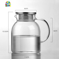 冷水壶耐热玻璃防爆可高温家用北欧大容量水杯套装凉白开水凉水壶 FENGHOU 1000ml一壶+二杯