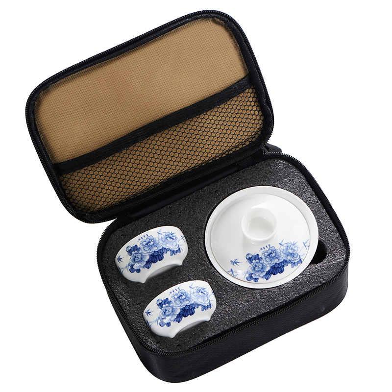 北国风光 骨瓷旅行茶具 富贵吉祥TS-0118 套