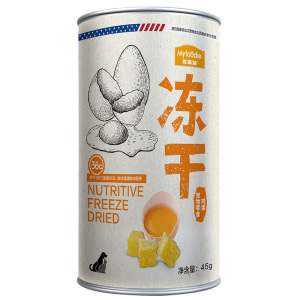 麦富迪冻干蛋黄冻干猫粮钙奶幼猫成猫咪宠物营养增肥猫零食45g 鸡蛋