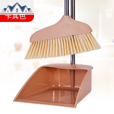 扫把簸箕套装家用软毛加厚不锈钢杆扫帚魔法扫把不沾头发畚箕笤帚 三维工匠