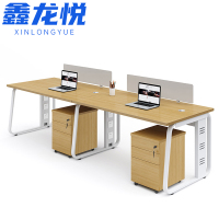 鑫龙悦员工桌并排双人带柜张