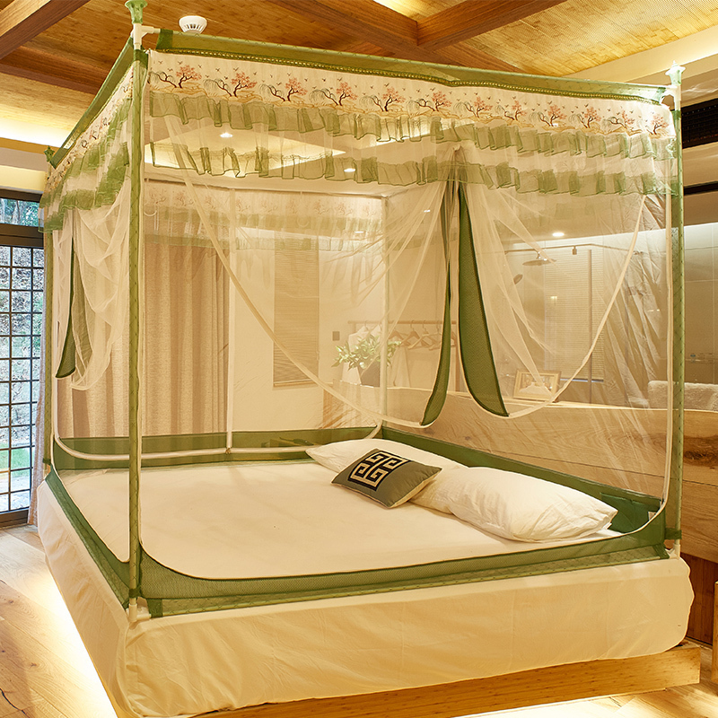 家柏饰(CORATED)新款家用蚊帐防摔 加密加厚 坐床拉链式1.8m床公主风1.5