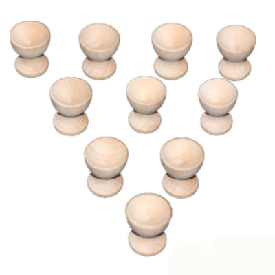 幼儿园仿真假鸡蛋壳儿童DIY复活节彩蛋玩具蛋手工制作材料包批發木制蛋托（10个）