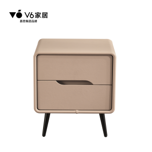 V6家居简约现代床头柜45x40x50cm木质烤漆带抽屉滚轮滑轨阻尼设计