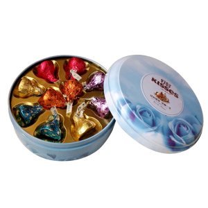 好时(Hershey’s)好时之吻kisses牛奶巧克力6粒10粒16粒圆形铁盒结婚喜糖礼盒