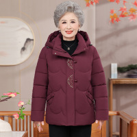 中老年女装连帽棉衣时尚老太太棉服大码宽松奶奶装7080岁冬装衣服