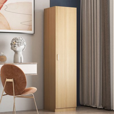 臻远 ZY-MZYG-4 简约木质小型单开门衣柜 浅胡桃D款单门