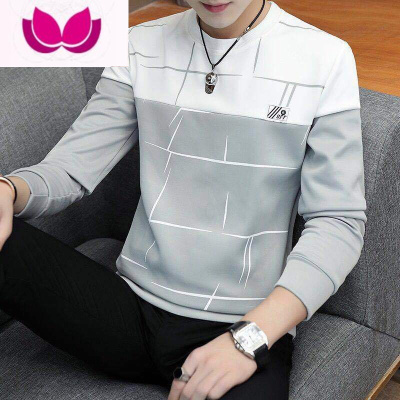 七斓长袖t恤男秋2023新款潮牌韩版宽松春季卫衣男装外套体恤衣服