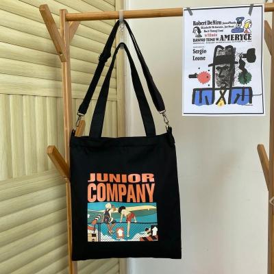 NEWLAKE中学生手提袋拎书袋男孩高中生男生男童帆布袋斜挎背包文艺单肩包