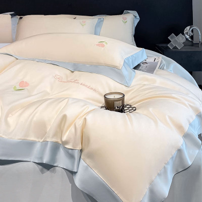 2026夏季水洗冰丝床上四件套丝滑学生宿舍轻奢床单被套三件套