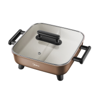 美的(Midea)鸳鸯火锅专用锅电火锅烤鱼锅速沸电锅一体多功能锅电煮锅火锅6L大容量MC-DY3030Easy102