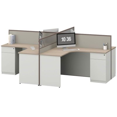 臻远ZYGW-053屏风工作卡位职员桌办公桌 十型四人位