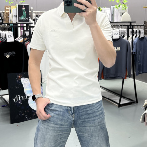男士短袖翻领新款时尚休闲T恤男款polo衫纯色半袖衫打底衫上衣夏