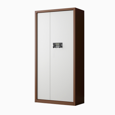 易企采 通门咖白套色电子保密柜密码文件柜财务档案柜矮柜保险柜资料柜档案资料柜