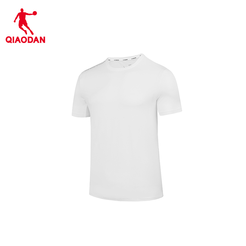 乔丹(QIAODAN) 男款针织短袖T恤衫 夏季速干冰感防晒衣 乔丹白 KHS33251147S