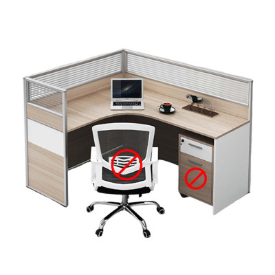 铭威盾职员屏风办公桌椅组合办公室财务桌隔断员工桌椅组合单人位(不含柜椅)