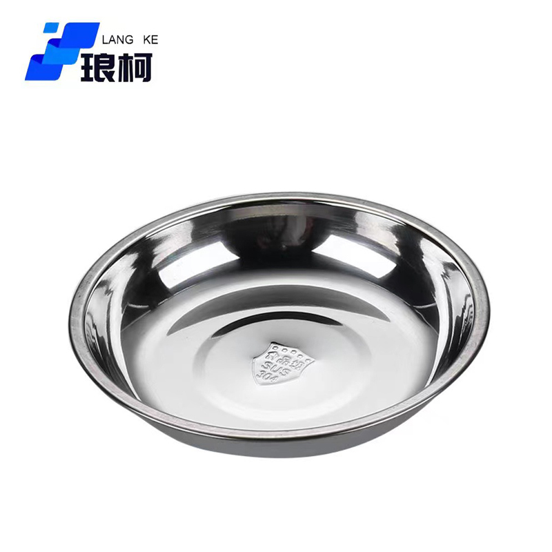 琅柯304不锈钢圆盘菜碟 08厚 16cm