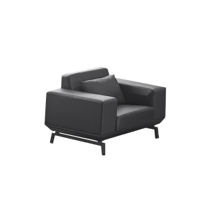 慧采云 办公家具办公商务沙发简约现代单人位办公室接待区皮艺沙发 沙发 单人位