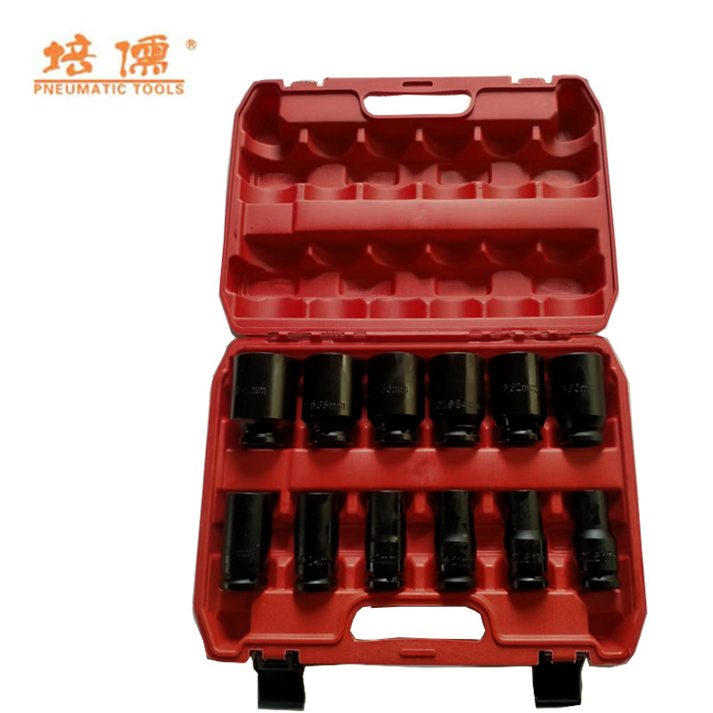 培儒 1"加长六角套筒12件套组合套装 PR-1-12 (单位:套)