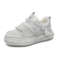 MM溶解底隐形增高鞋7CM男女同款小众休闲板鞋原创情侣厚底面包鞋