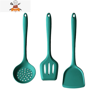 硅胶铲不粘锅专用锅铲可高温平底锅煎锅炒菜铲子汤勺家用厨具套装 敬平 锅铲+漏铲+捞离