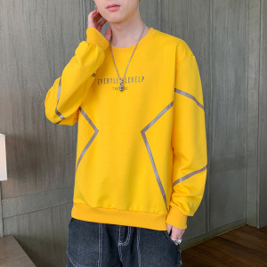 男装春秋季新款圆领卫衣男韩版潮牌字母印花长袖卫衣宽松男士上衣