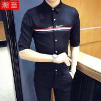 潮至酒店KTV夜场少爷服装春夏装酒吧短袖衬衫男服务员工作制服