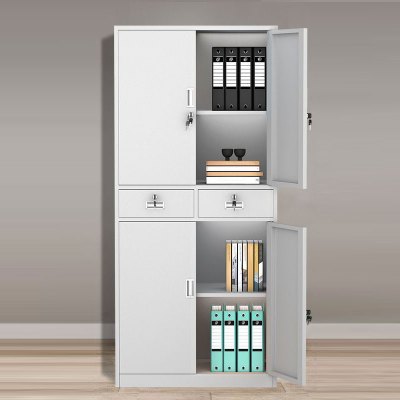 翌嘉 YJ-20069 文件柜钢制铁皮柜资料柜中二斗铁门文件柜