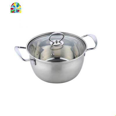 [特厚]升级钢耳汤蒸锅汤锅不锈钢汤锅奶锅不粘锅蒸锅具16-26cm FENGHOU 26cm二层钢耳双柄汤锅[带蒸格]