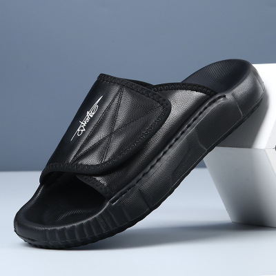 头层牛皮男士拖鞋2026新款EVA厚底高端防滑凉拖不臭家用真皮拖鞋