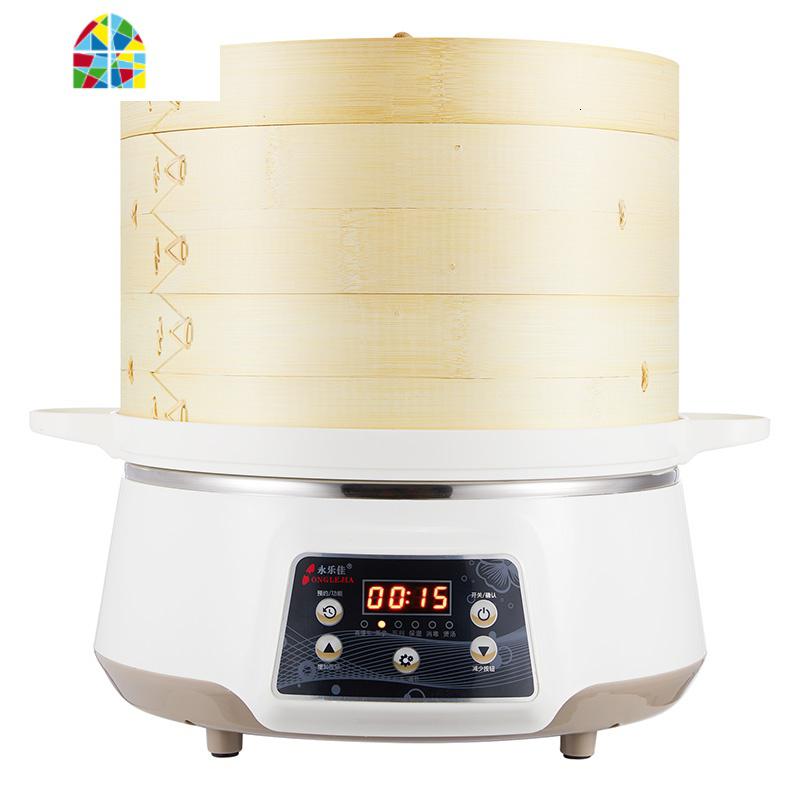 智能触屏快速蒸汽锅竹电蒸笼电蒸锅预约保温家用蒸海鲜蒸菜锅蒸包