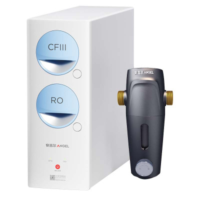 安吉尔净水器家用直饮机 RO反渗透膜净饮机天池玉龙max1200G+J3217前置过滤器