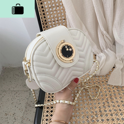 上新质感小包包女包2020新款潮ins百搭链条单肩斜挎包时尚贝壳包NEW LAKE女斜挎包