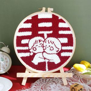 维诺亚戳戳绣手工绣diy毛线画情侣蛇年摆件刺绣戳戳乐礼物材料包