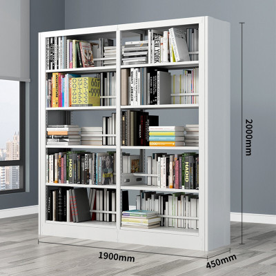 豫双伟学校图书馆书架阅览室钢制书架一列两组