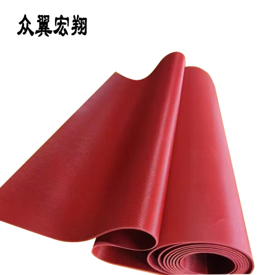 众翼宏翔 红色绝缘胶皮地垫 宽1m*长10m*厚3mm重60kg 卷