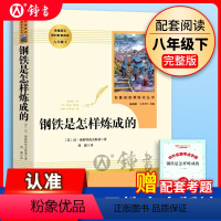 [正版]钢铁是怎样炼成的人民教育出版社原著八年级下册初二下阅读的课外书必读名著初中书籍人教版世界文学名著读物无障碍和经