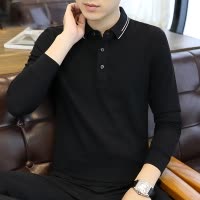啄木鸟男士长袖t恤2025新款春秋季翻领polo衫男款体恤上衣服男装