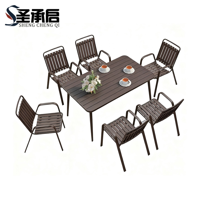 圣承启 桌椅 长桌+6椅 套