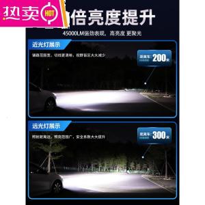 [补贴10%]汽车led大灯h7近光灯泡h4远近一体9005超亮h1车灯h11激光强光
