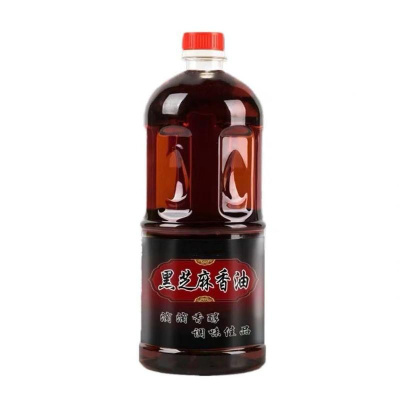 黑芝麻香油农家纯正小磨香油石磨芝麻香油正宗月子油凉拌菜1000毫升黑芝麻香油均码