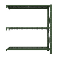 汉诺鑫威消防铁锹镐农具摆放架安保装备器材存放架绿色盾牌货架双层盾牌中型-副架